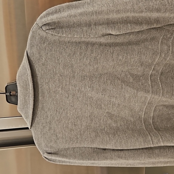 💕TALBOTS PETITE💕 100% Pure Merino Wool Sweater Blazer Gray Medium Petite NWOT - Picture 6 of 11